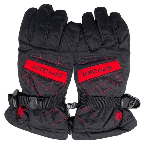 Spyder Overweb GTX Gloves - Black, RedM Kids